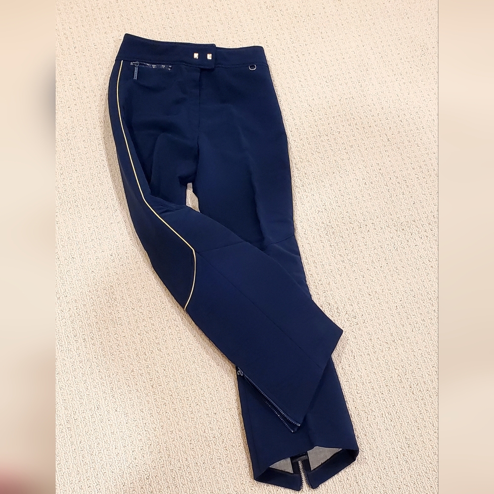 Obermeyer 70/80's Articulated Knee Ski Snow Pants Blue,Yellow Wm 8 Like New !